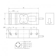Тензодатчик платформенный алюминиевый KELI AMIBU Тензодатчик платформенный алюминиевый KELI AMIBU